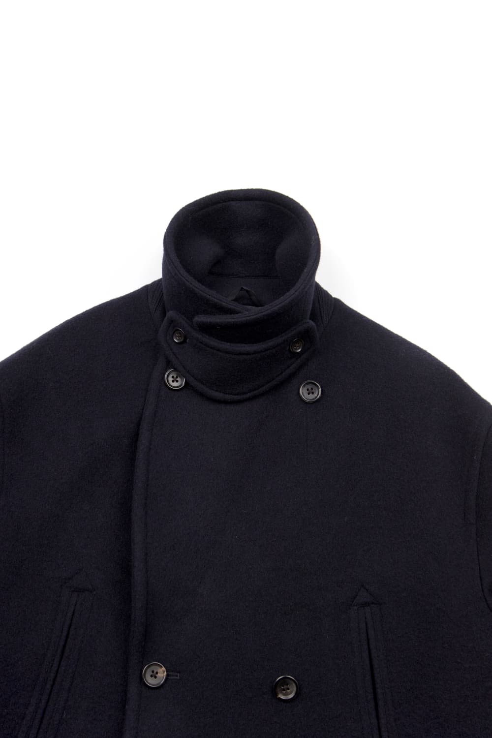  Blurhms 울 멜튼 피코트 다크 네이비 상품이미지3