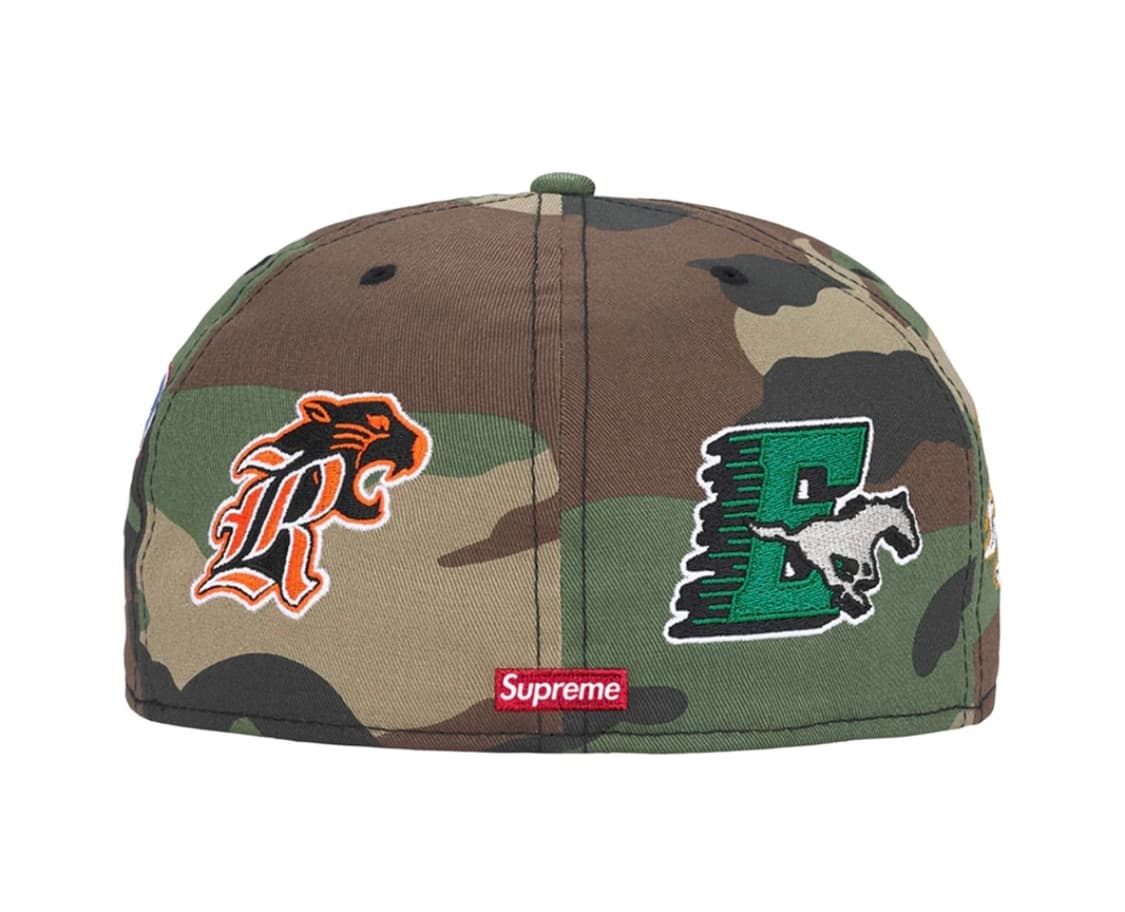 [758] 슈프림 26ss 마스코트 s 로고 뉴에라 우드랜드 카모 상품이미지2