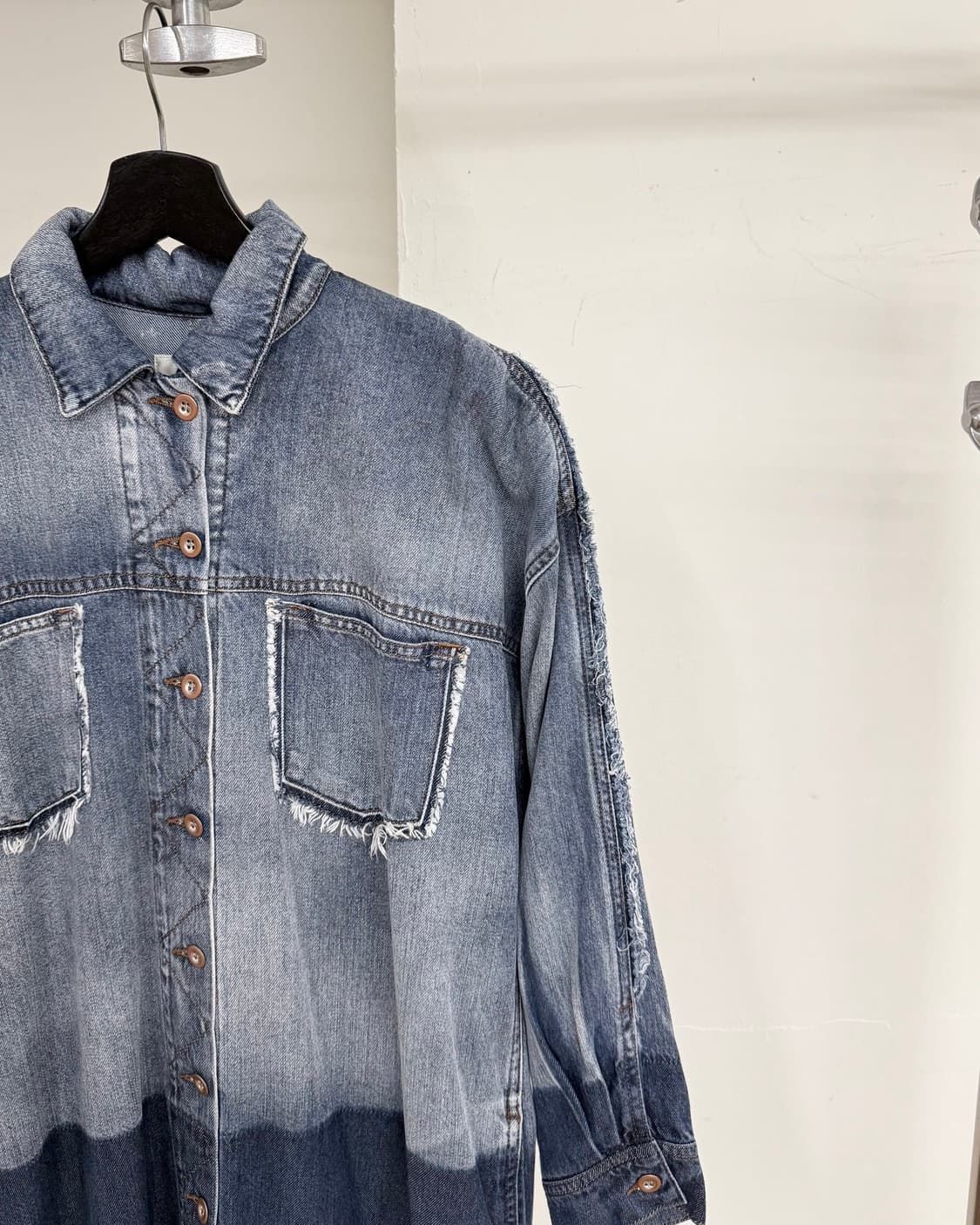 아크네 스튜디오 데님 포켓 셔츠 원피스 상품이미지4