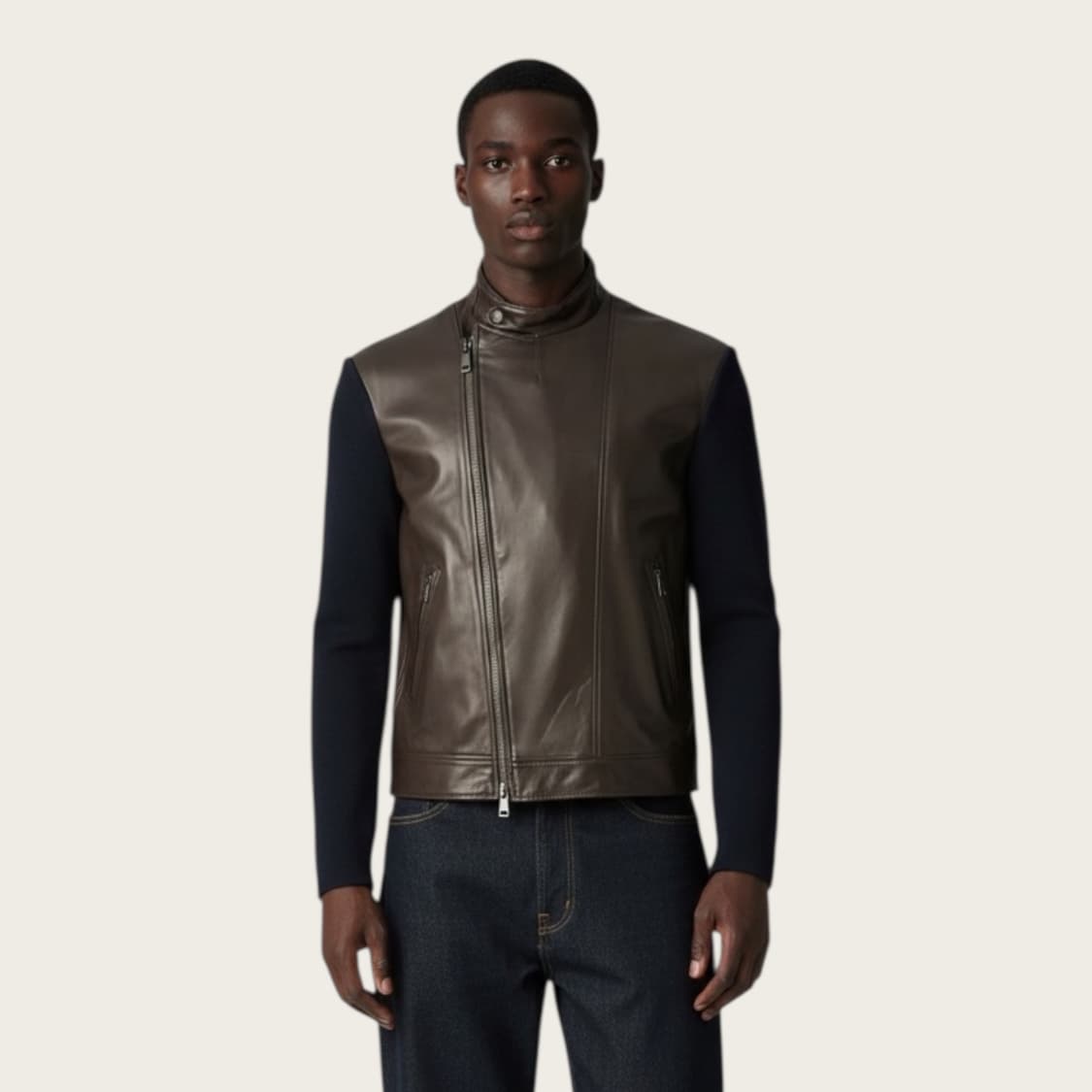 L/ 폴로 랄프로렌 블랙라벨 램스킨 라이더 블루종 자켓 상품이미지1