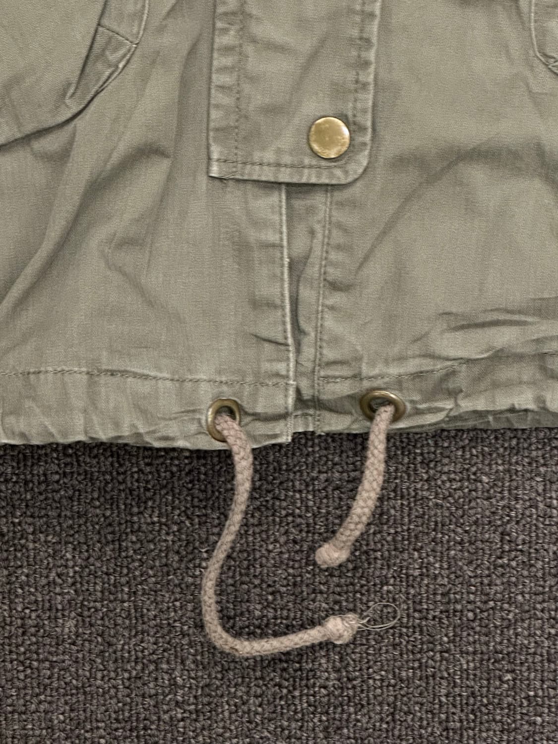 OS)INGRID 빈티지 여성 플리스 후드 야상 자켓 상품이미지6