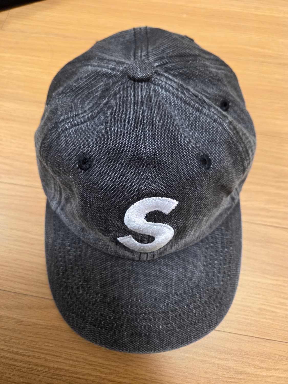 슈프림 S로고 6패널 피그먼트 볼캡 블랙 상품이미지1