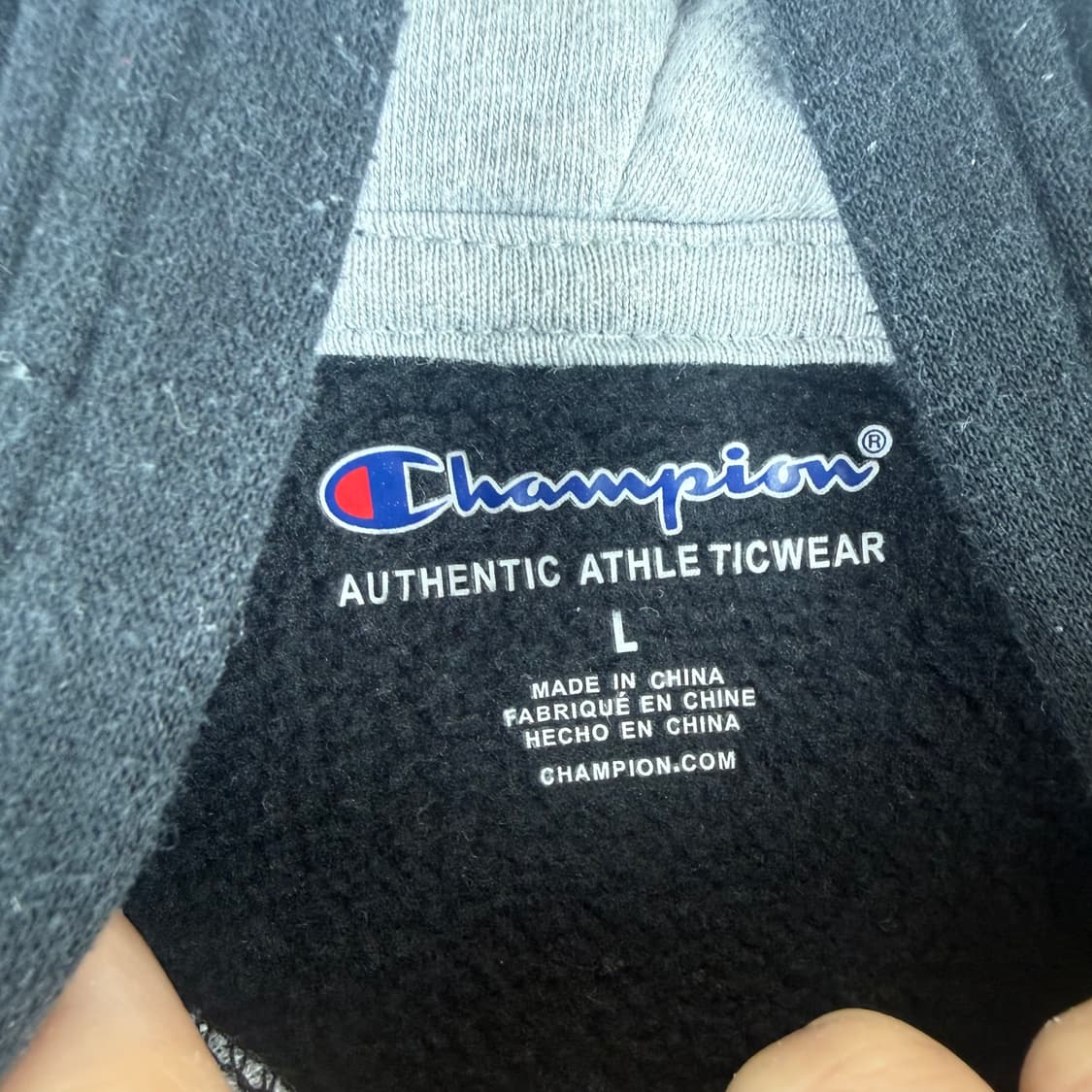 L) 챔피온 키즈/우먼스 자수로고 후드 티 블랙 상품이미지3