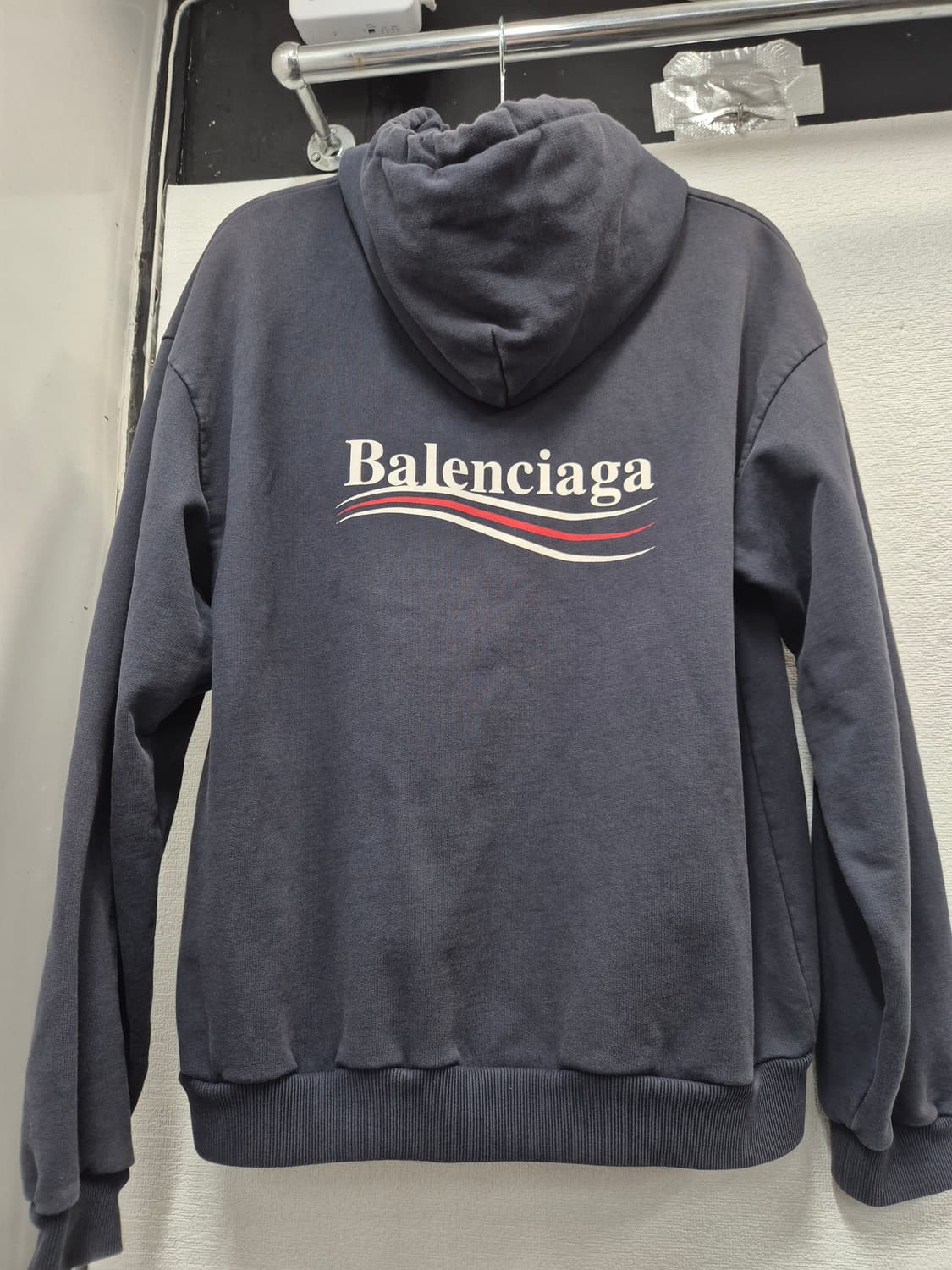 발렌시아가 후드티 폴리티컬 캠페인 라지 그레이 / 100(정품) 상품이미지4