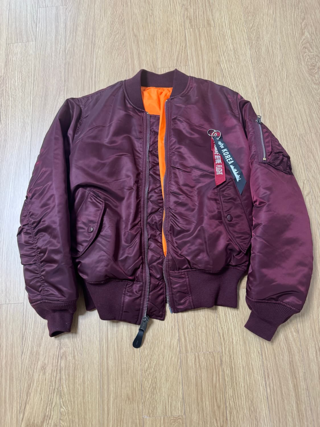 알파인더스트리 ma-1 s사이즈 버건디컬러 상품이미지1