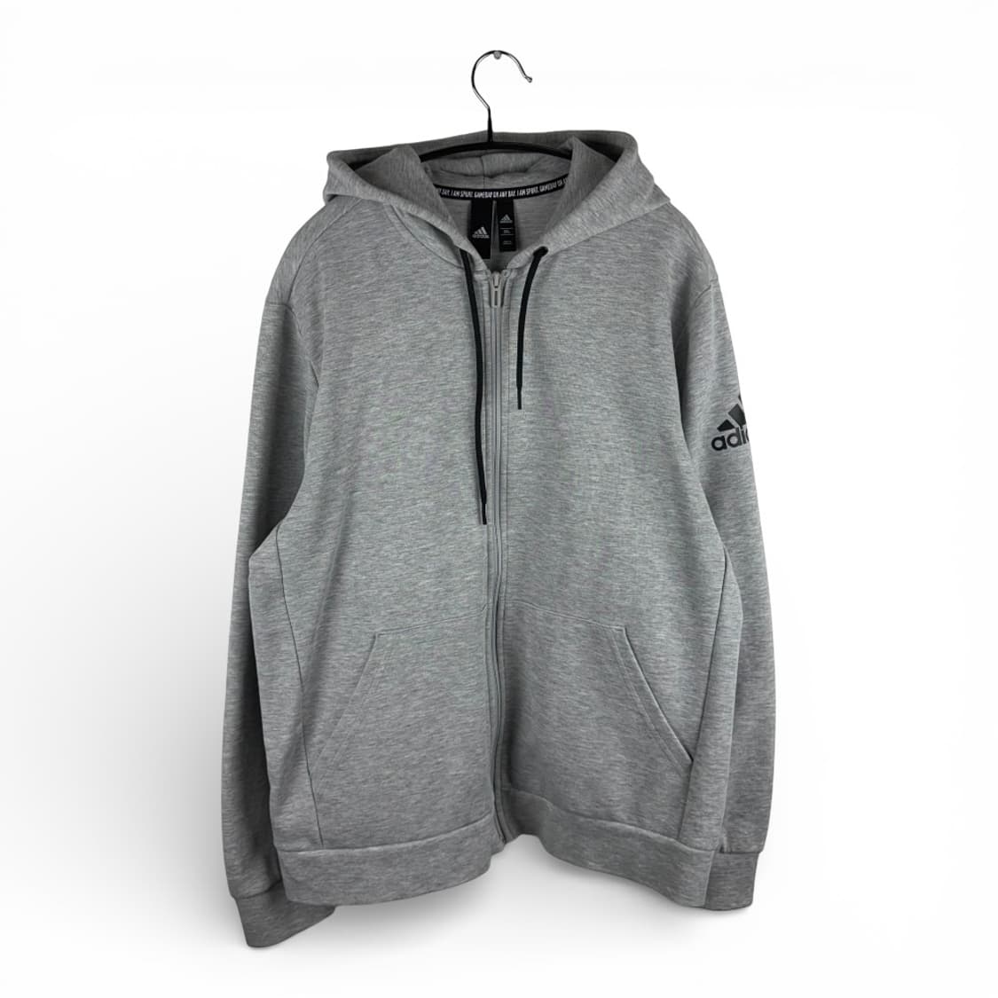 2XL) 아디다스 퍼포먼스 트레이닝 후드집업 그레이 상품이미지1