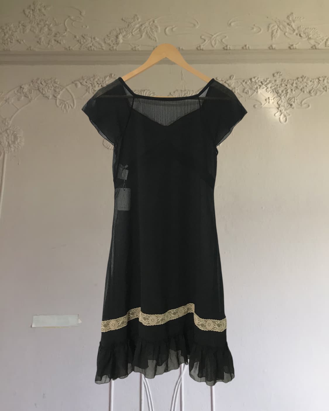 vintage see-through lace one-piece 상품이미지10