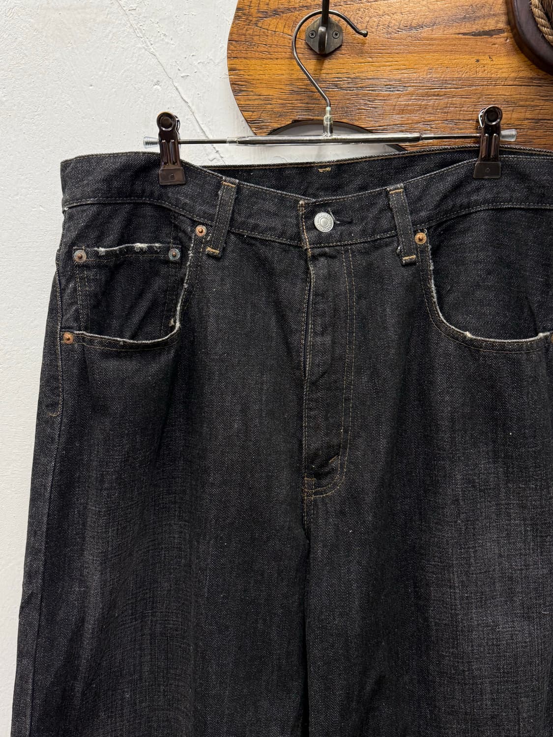 Japan Levi's 569 Loose Straight Black De 상품이미지6