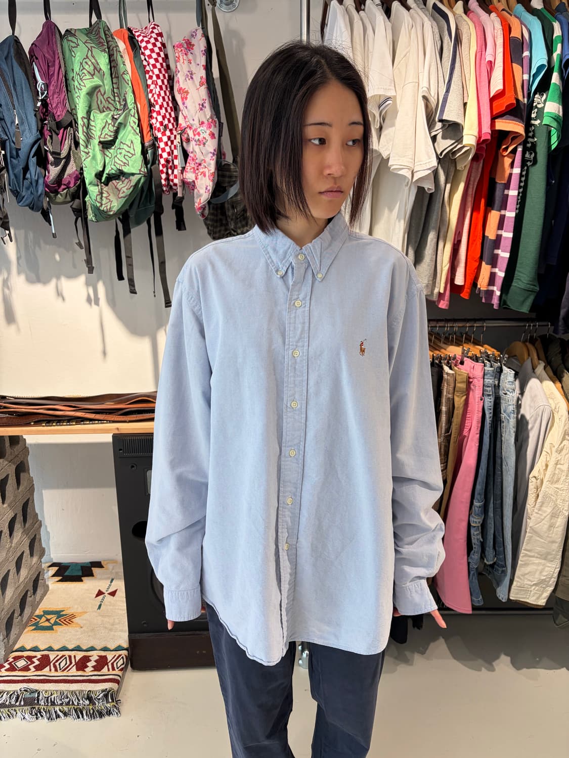 Polo Ralph Lauren 옥스포드 소라 셔츠 XXL 상품이미지2