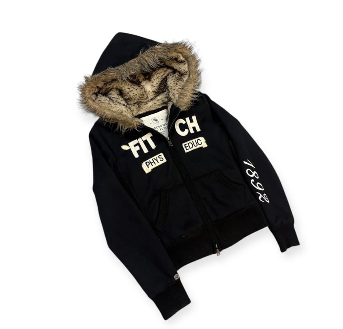 아베크롬비 울프죠 블랙 퍼후드집업 상품이미지1