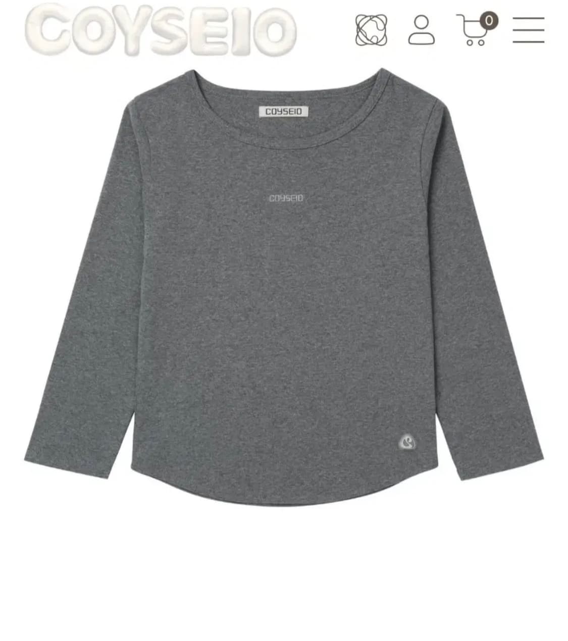 반택포) 코이세이오 미니로고 카프리 슬리브 그레이 상품이미지1