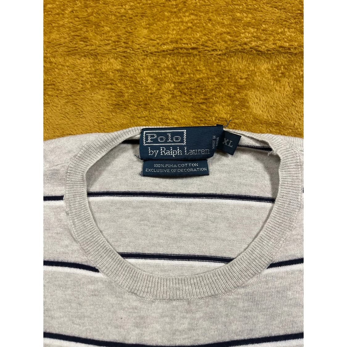 폴로 랄프 로렌 Y2K 스트라이프 피마 코튼 니트 스웨터 상품이미지2