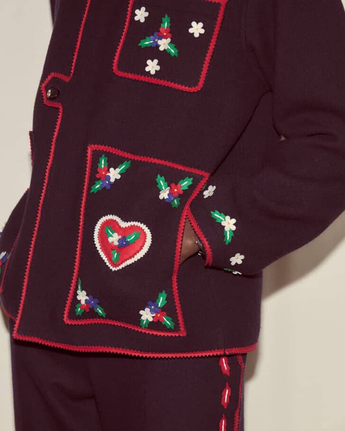 보디 엠브로이더리 케럴 울 자켓 L 상품이미지2