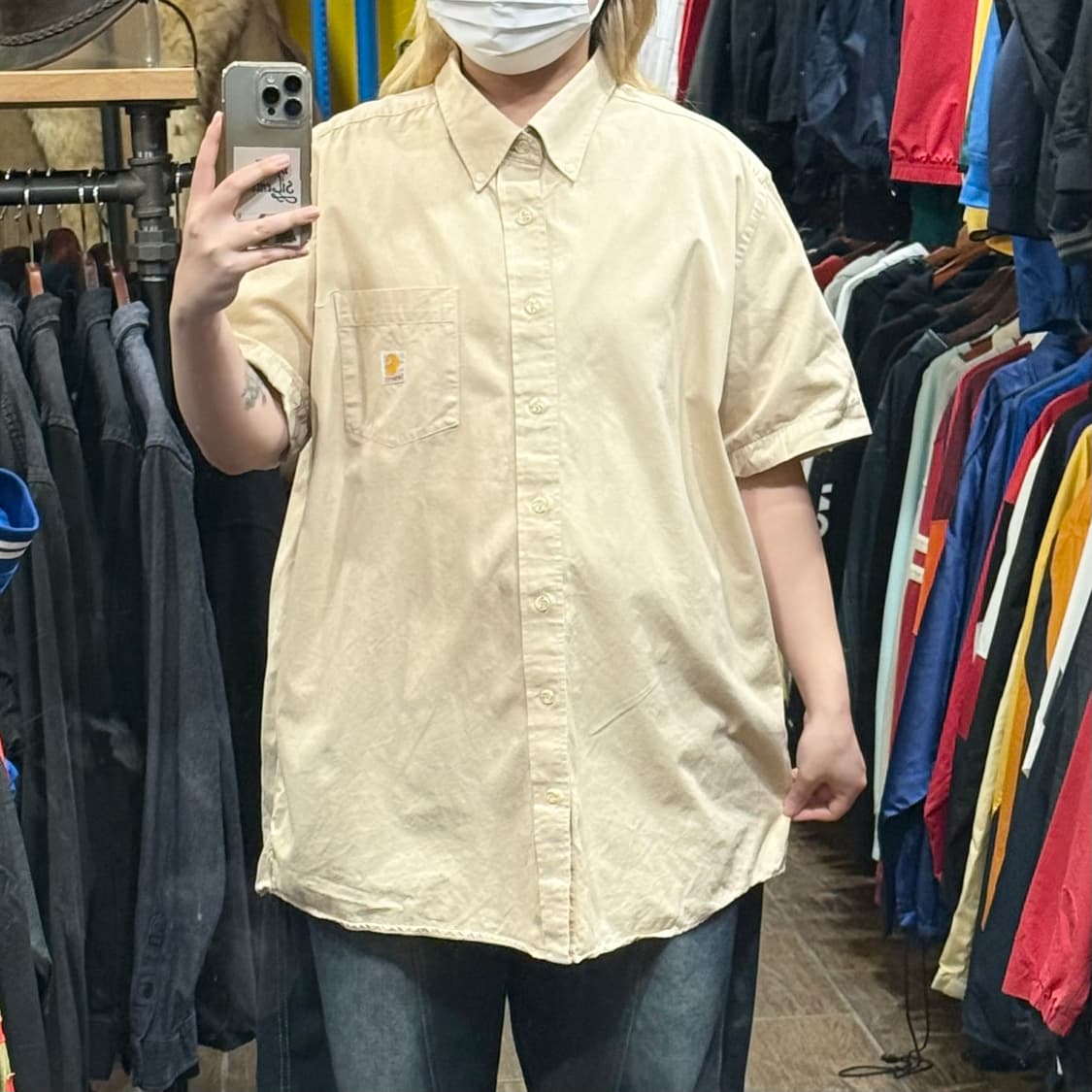 [HI] 칼하트 반팔셔츠 베이지 상품이미지2