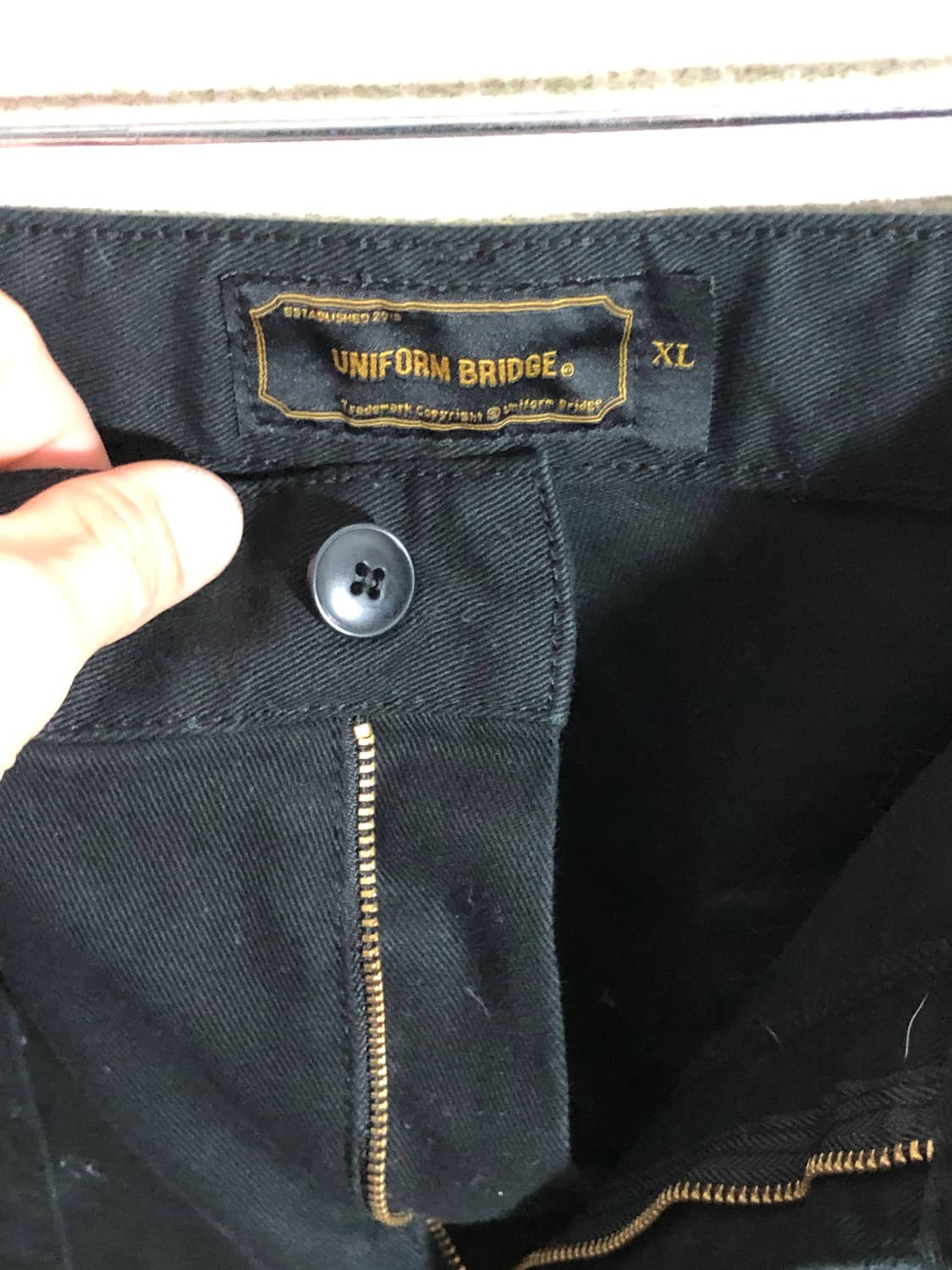 유니폼 브릿지 퍼티크 포인트 블랙 코튼 팬츠 면바지 상품이미지7