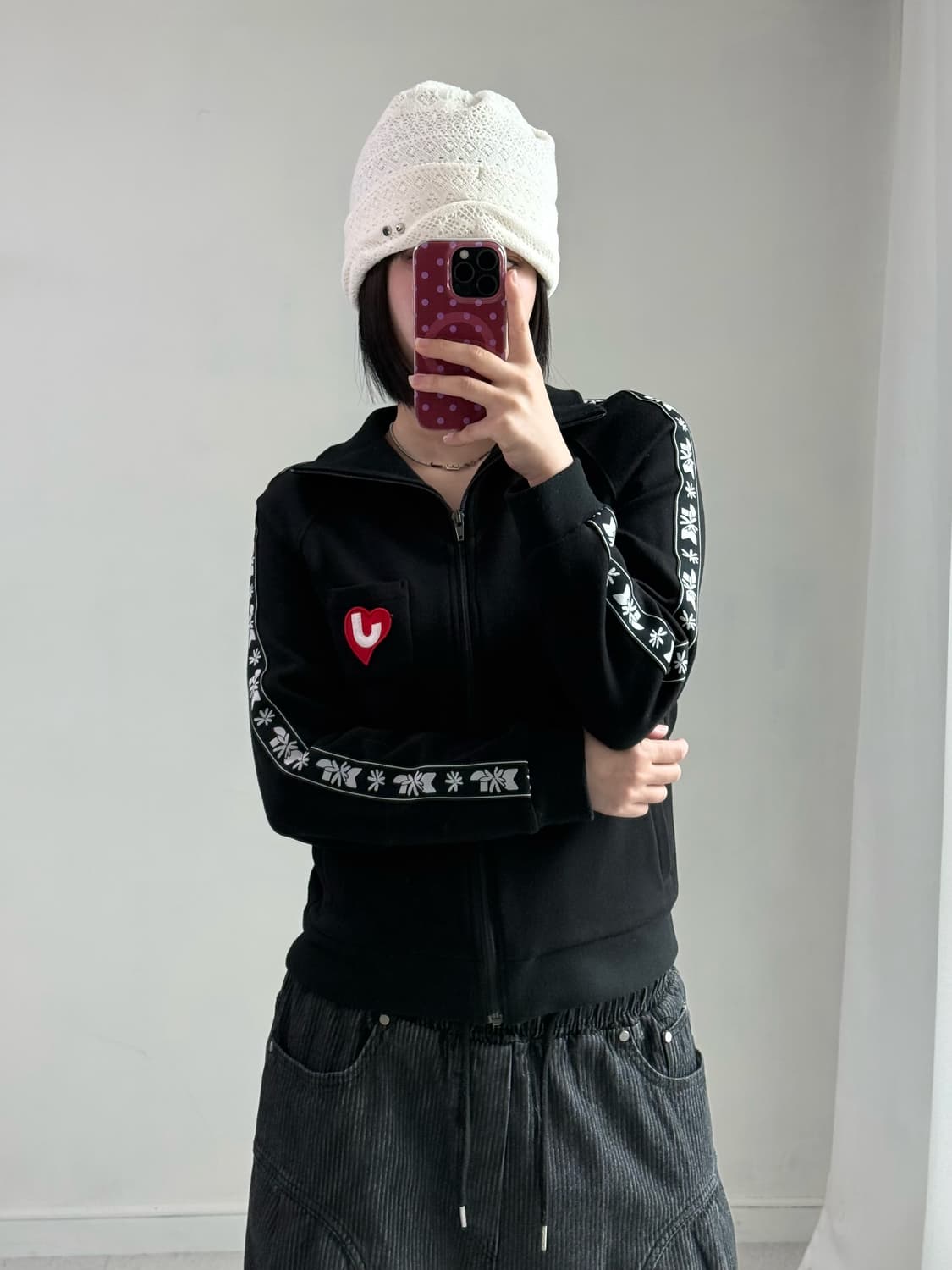 쥬씨꾸뛰르 하트 로고 집업 상품이미지2