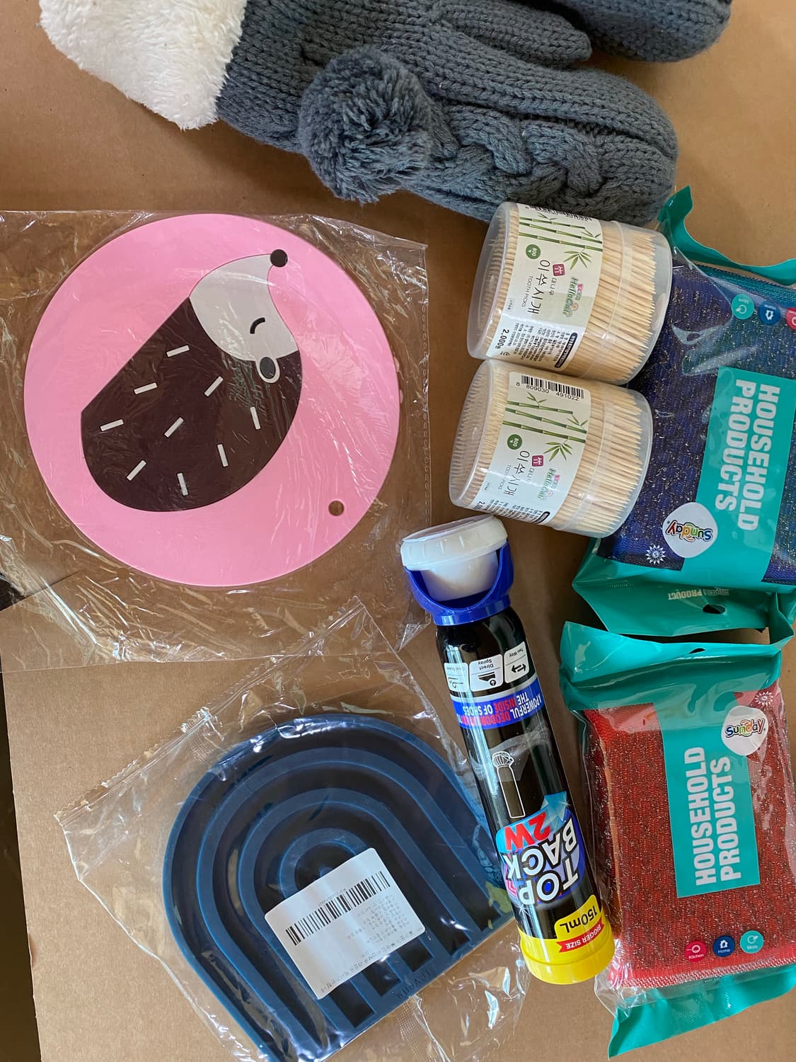 새상품 각종 생활용품 수세미 장갑 받칩데 상품이미지5