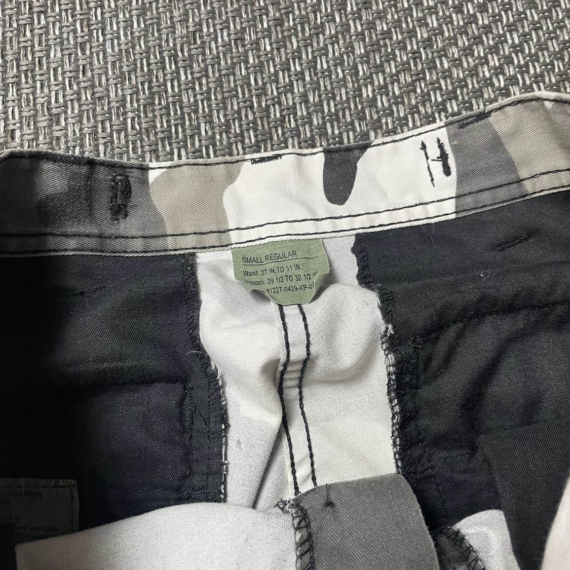 (27) 오리지널 빈티지 그레이 카모 밀리터리 카고팬츠 상품이미지5