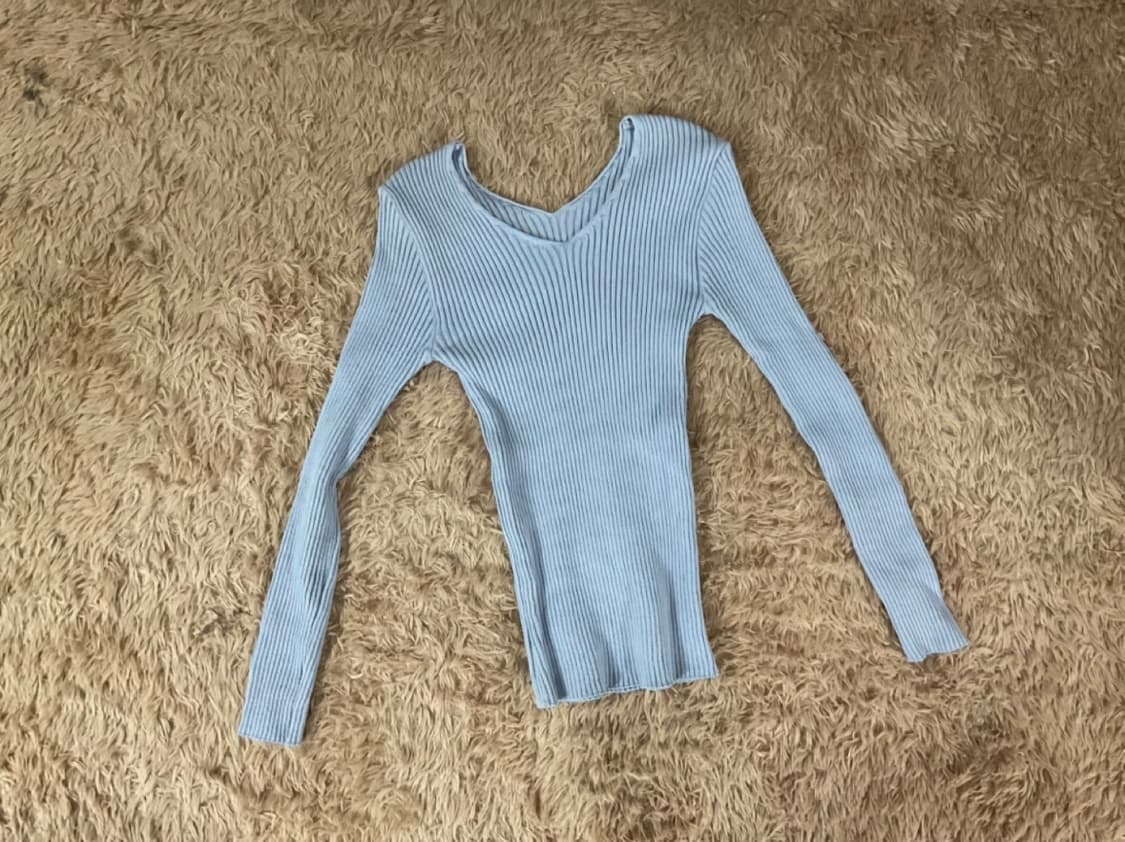 수지 니트 스카이블루 상품이미지1