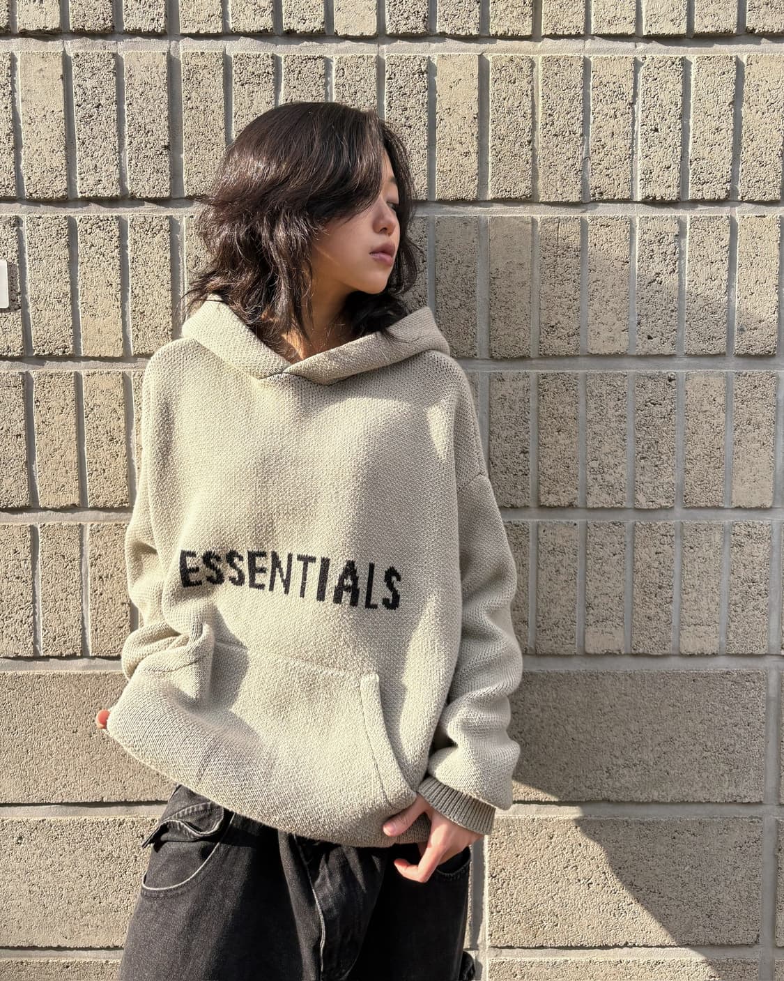 에센셜 니트 풀오버 후디 상품이미지2