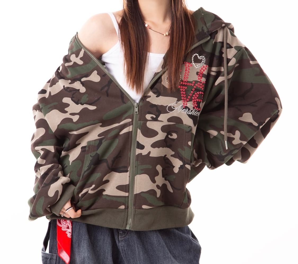 디얼마이키코 밀리터리 하트 져지 상품이미지1