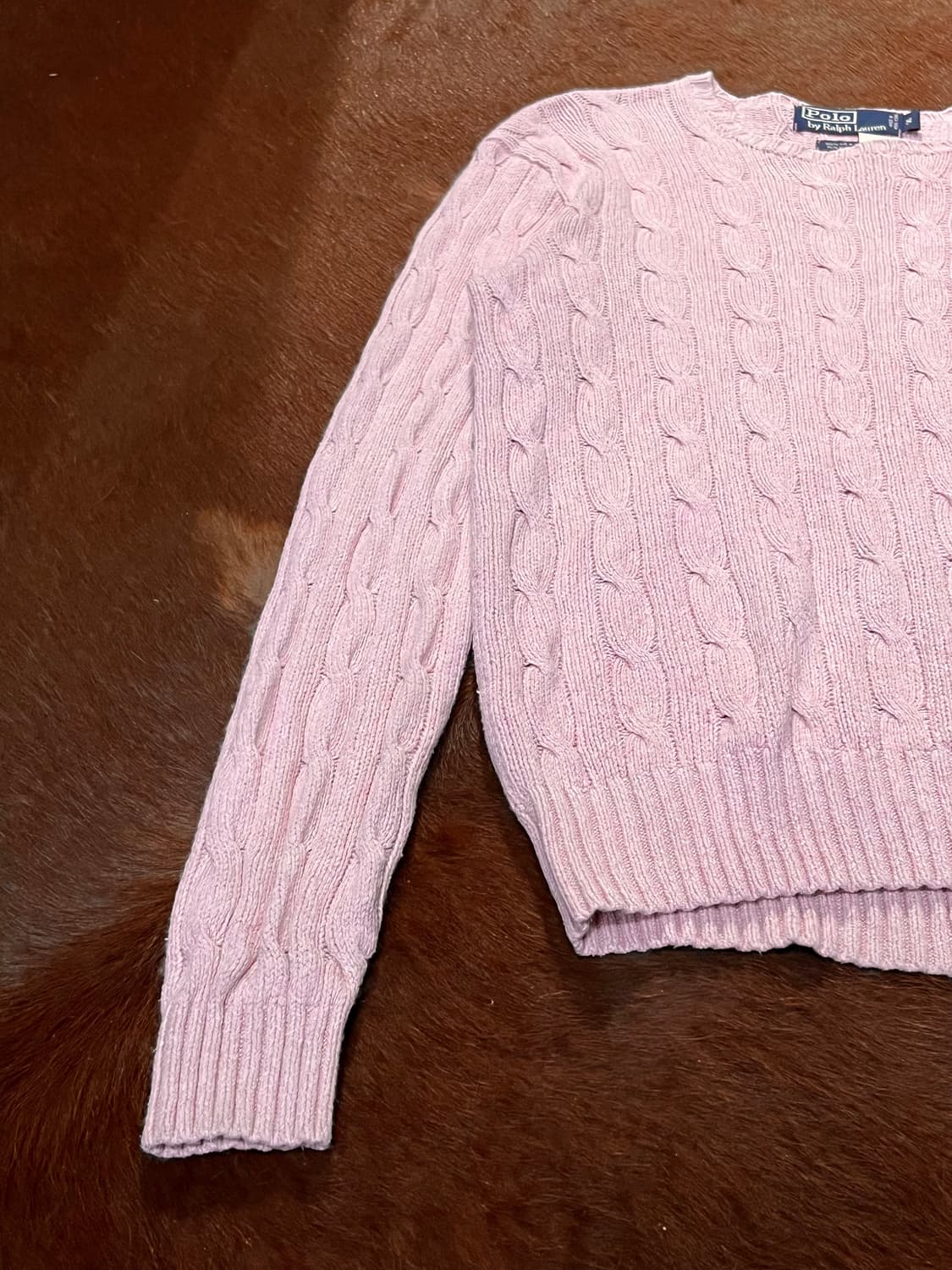 폴로 랄프로렌 핑크 케이블 니트 상품이미지6