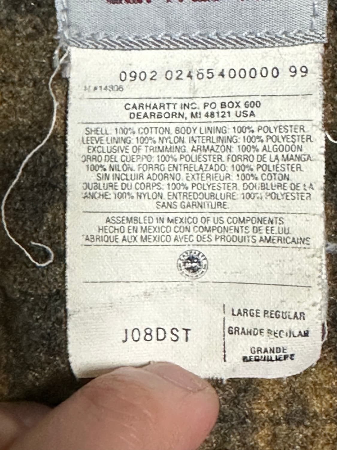 칼하트 J08 DST L/R 데님 액티브 자켓 J130 상품이미지4