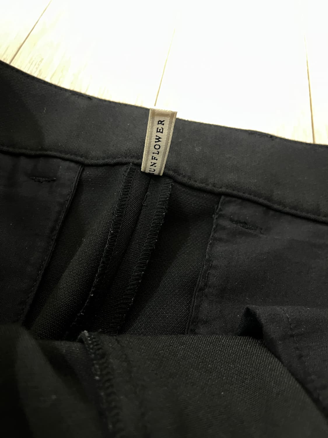 선플라워 프렌치 블랙 울 트라우져 48 상품이미지3