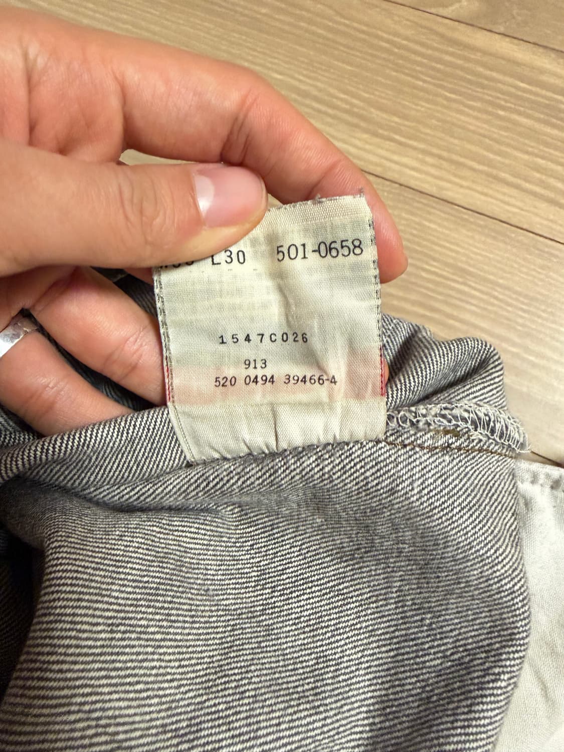 90s 리바이스 501 usa made 0658 연그레이 상품이미지8