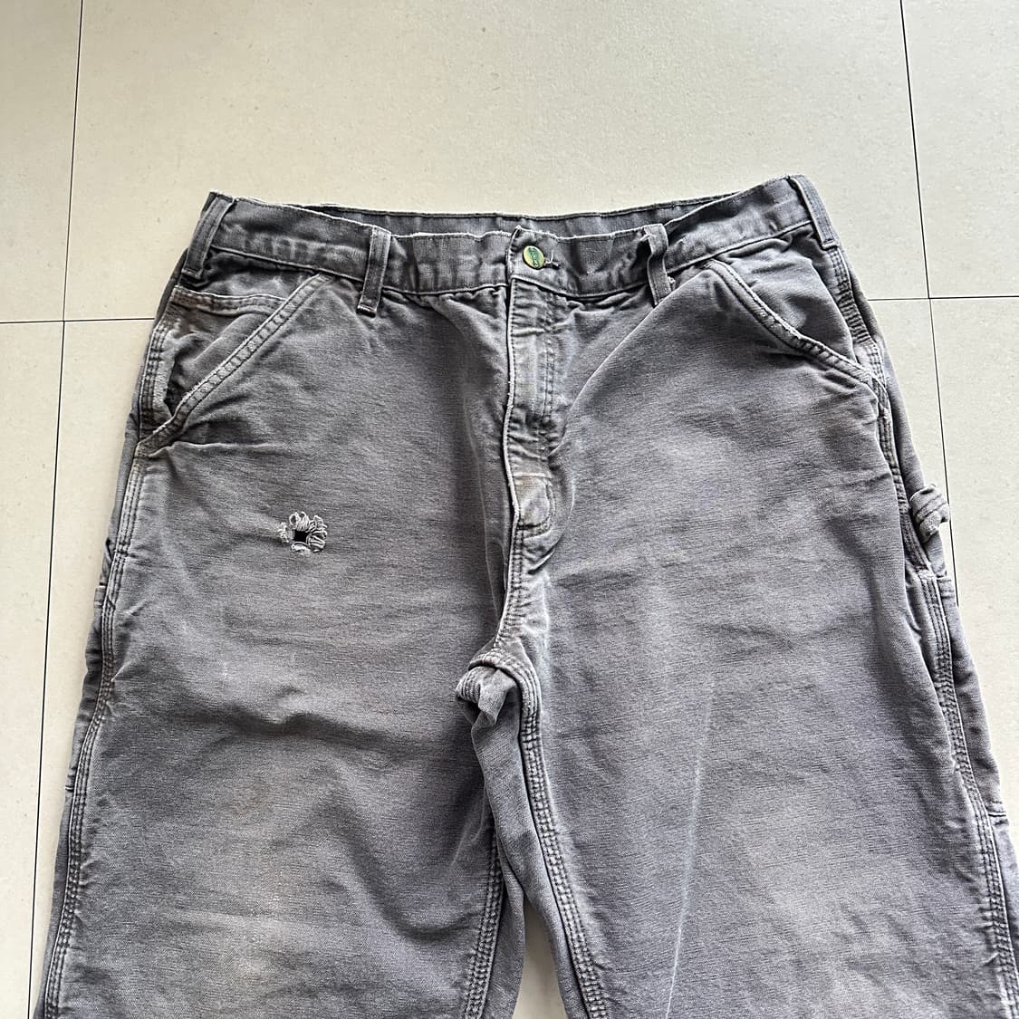 칼하트 B111 그레이 GVL 워크팬츠 36x30  상품이미지2