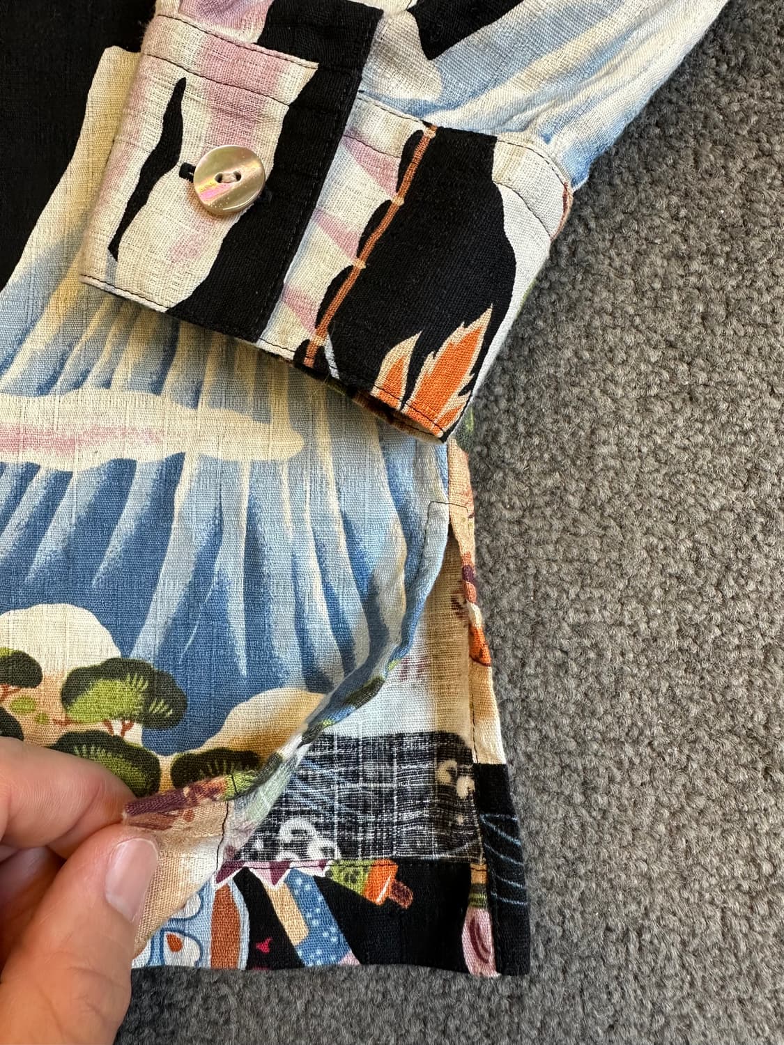 Kyoto Erigen 패턴 셔츠 L 상품이미지2