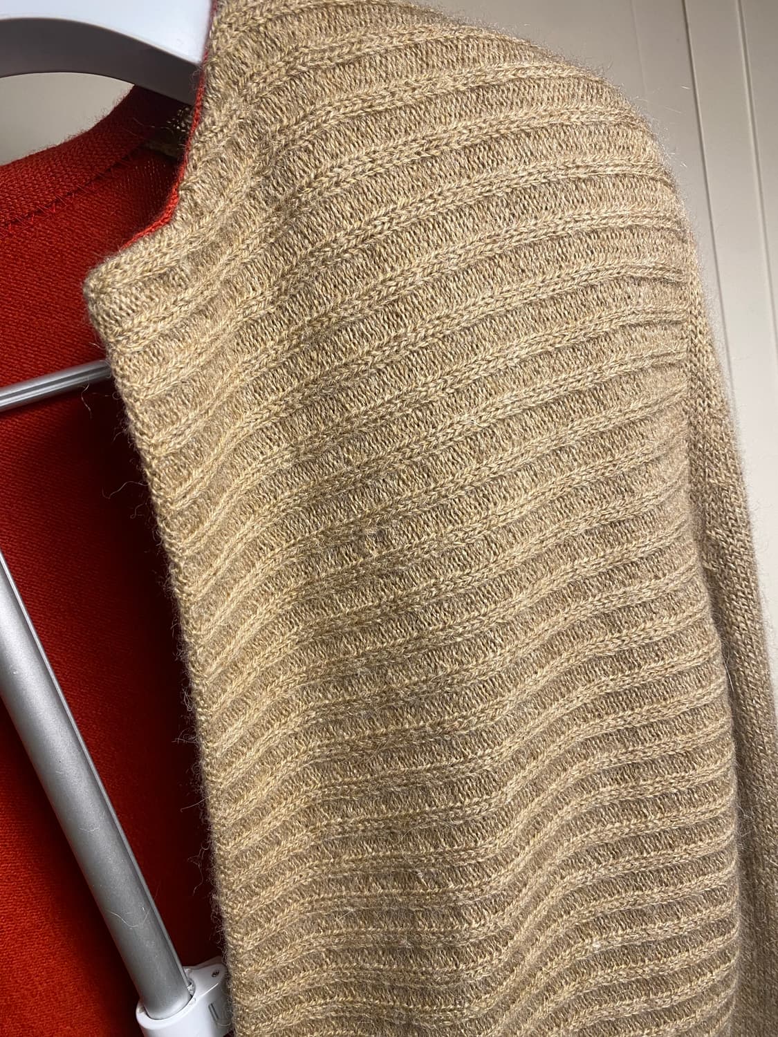 시스템 배색 크롭 가디건 F(90) 상품이미지6