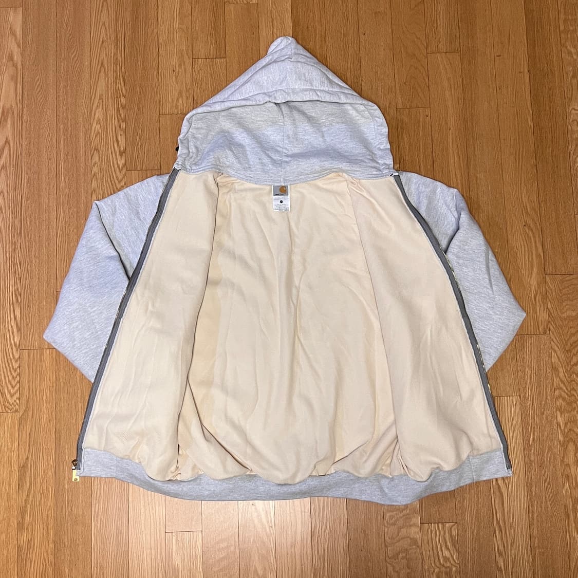 [XL] 데드스탁 00s 빈티지 칼하트 써멀 후드집업 애쉬 그레이 상품이미지2