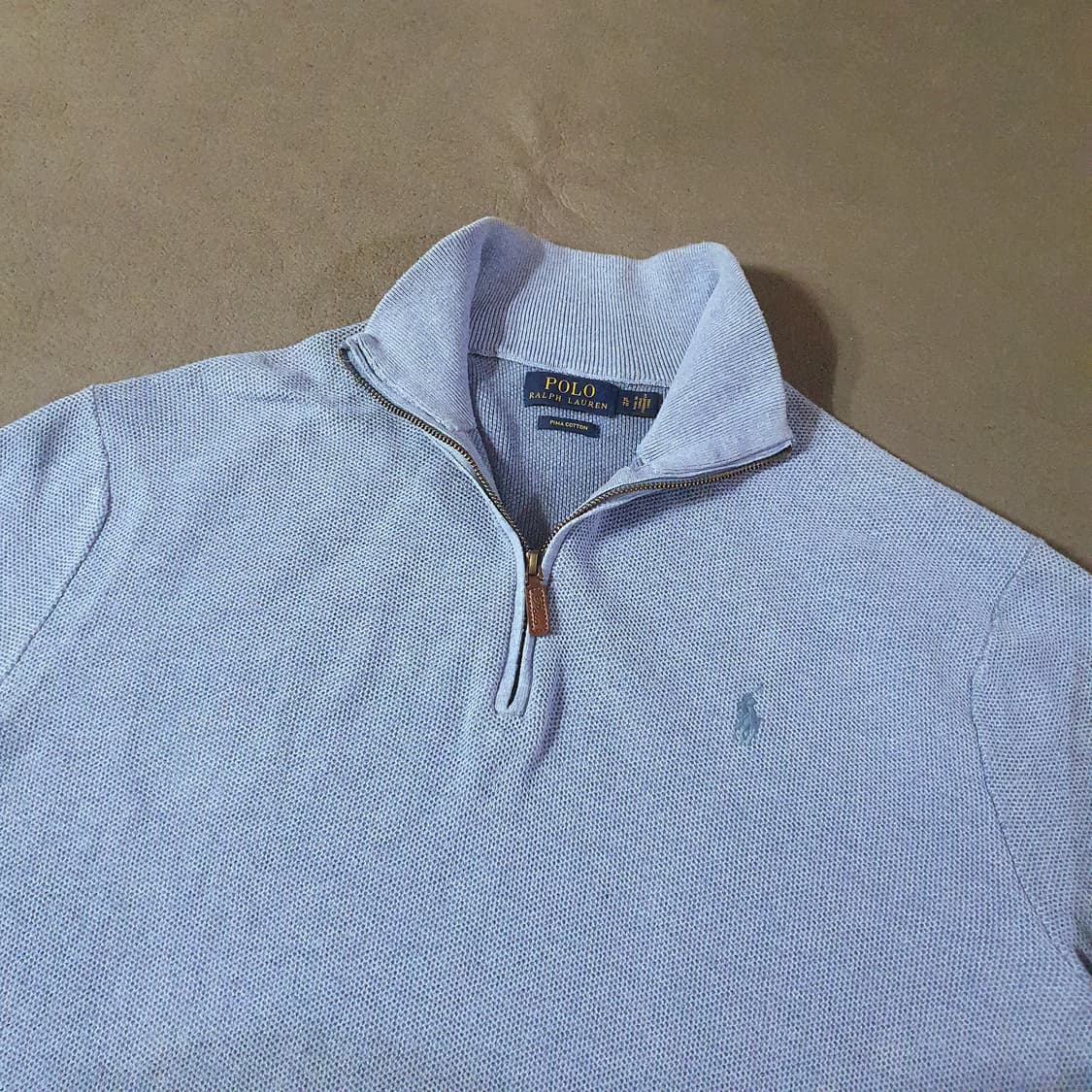 폴로 피마코튼 반집업 니트 XL 상품이미지1