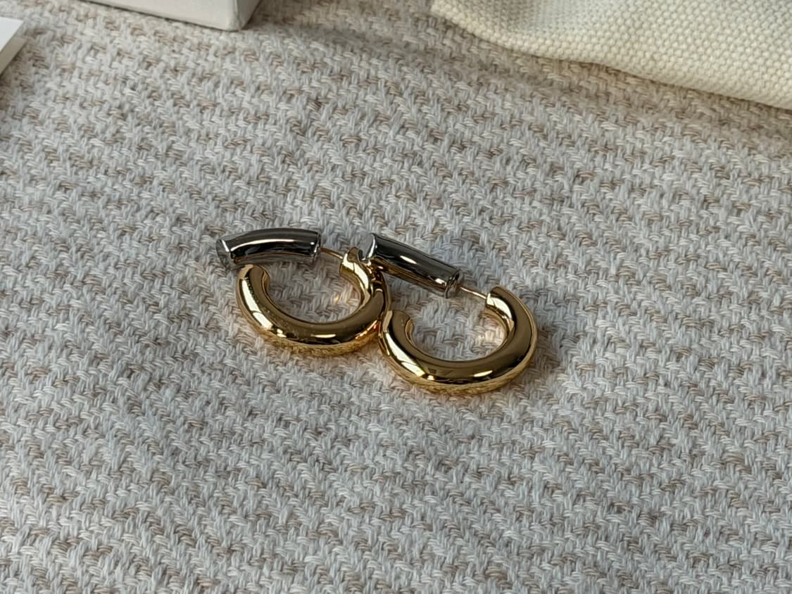 포트레이트 리포트 "Pe99y" Earring Gold & Silver 상품이미지4
