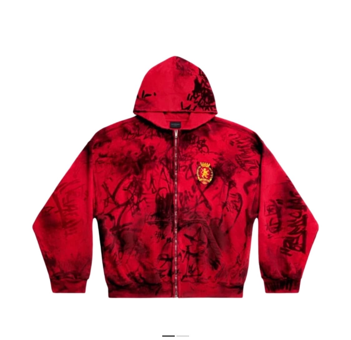 SKATE GRAFFITI ZIP UP RED M 상품이미지1