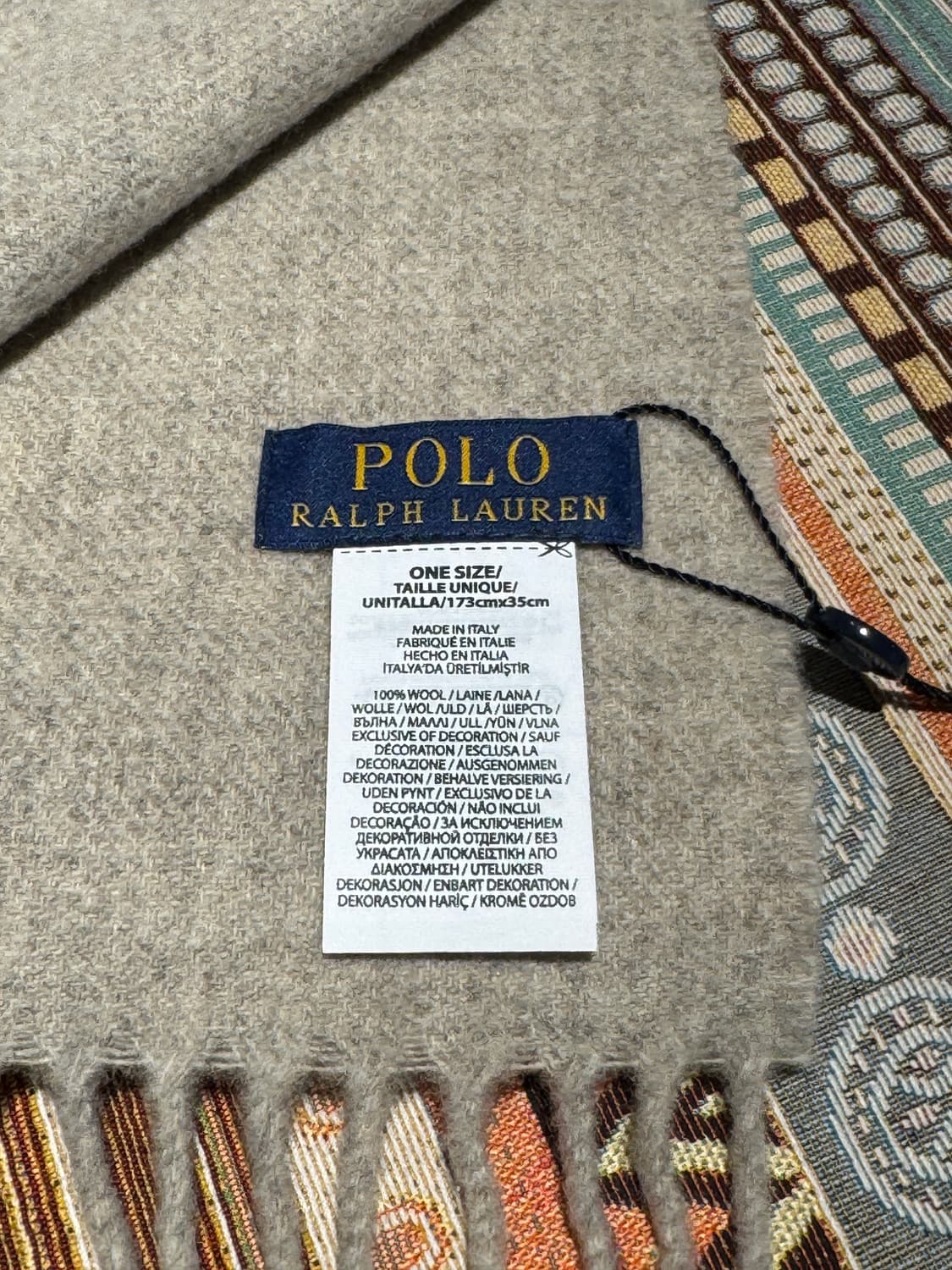 폴로랄프로렌 울 머플러 오트밀 새상품 상품이미지4