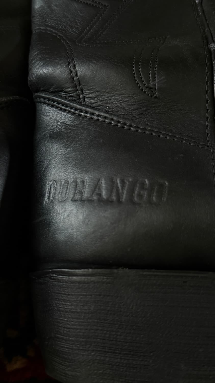 Durango USA Cowboy 블랙 레더 웨스턴 부츠 상품이미지7