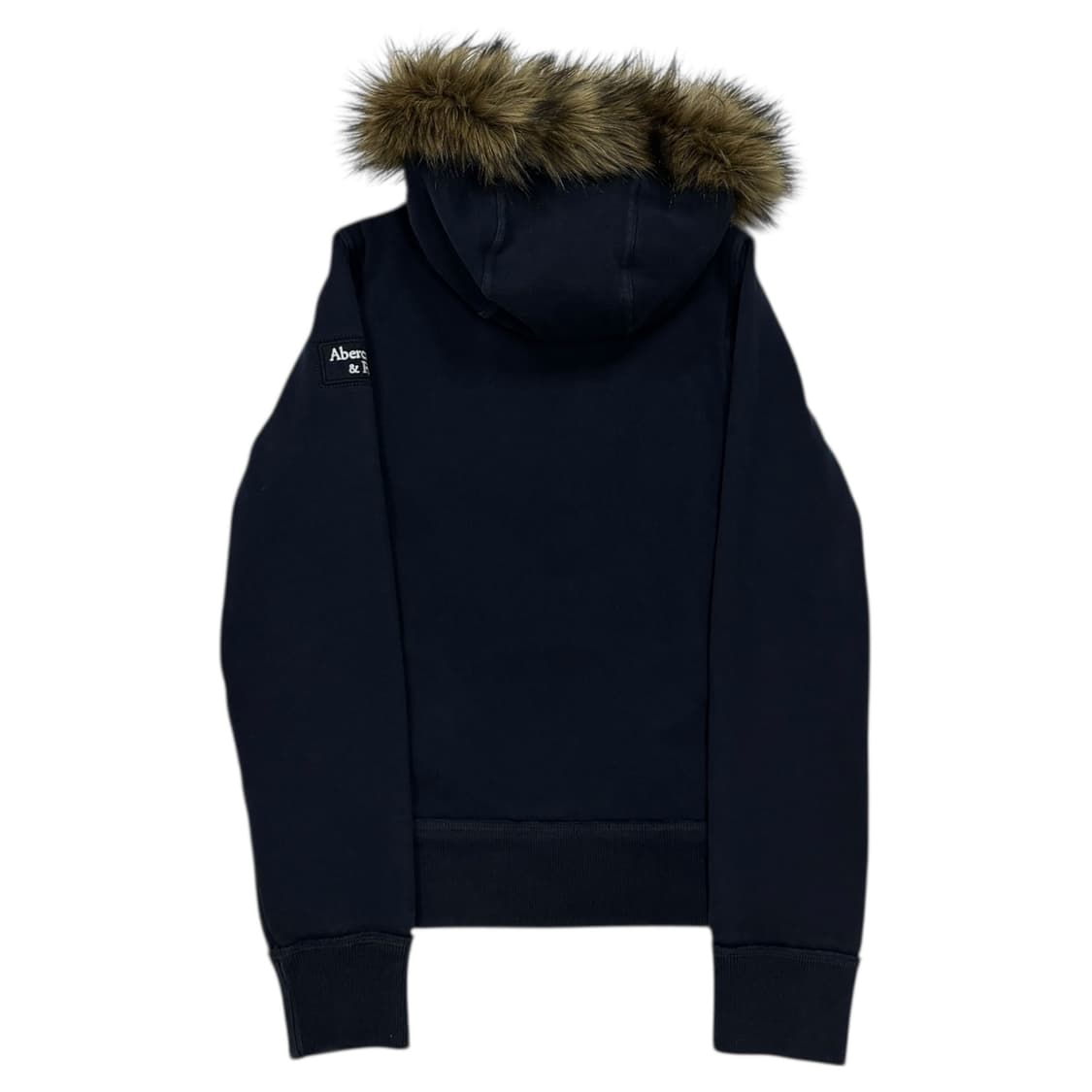 아베크롬비 빈티지 울프죠 퍼 Y2K 후드집업 자켓 네이비 S 상품이미지3