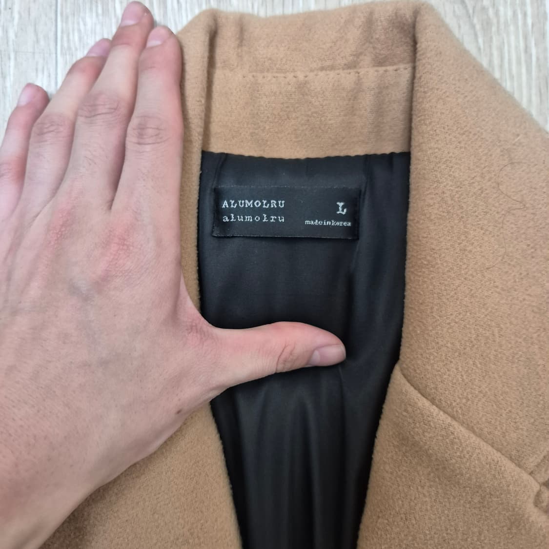 ALUMOLRU 남성 모직 싱글 코트 상품이미지4