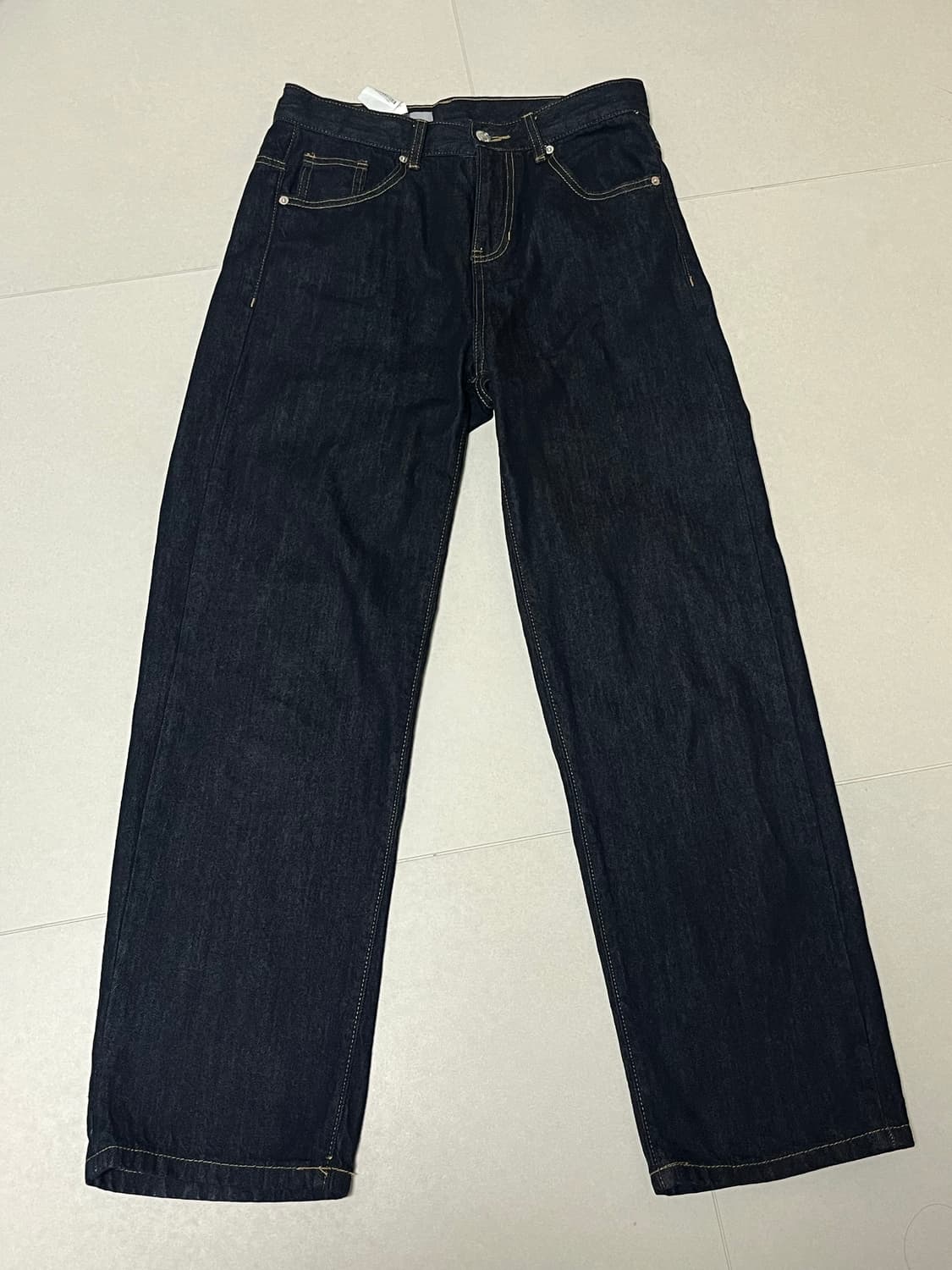 에잇세컨즈 세미와이드 생지 데님 팬츠 상품이미지2