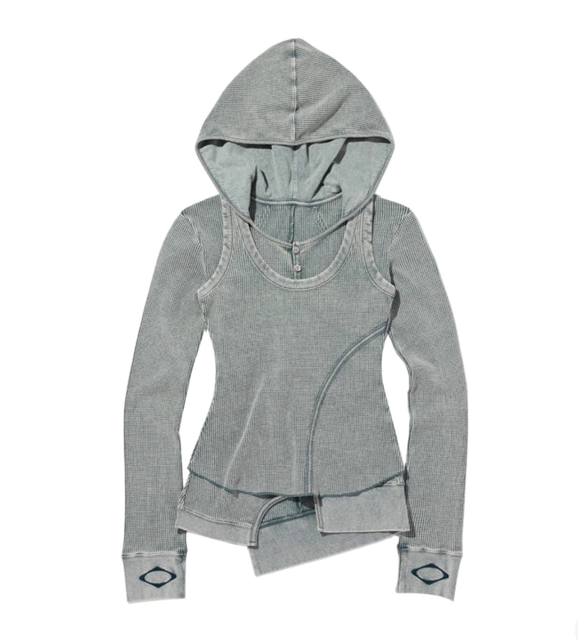 구해요) 미스치프 Layered Waffle Hoodie Set 후드 상품이미지1