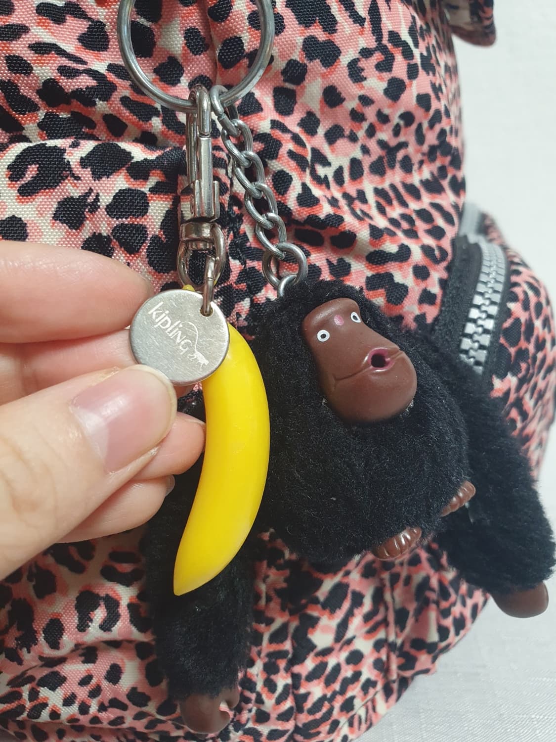 키플링 레오파드 패턴 백팩 핑크 블랙 포인트 상품이미지5