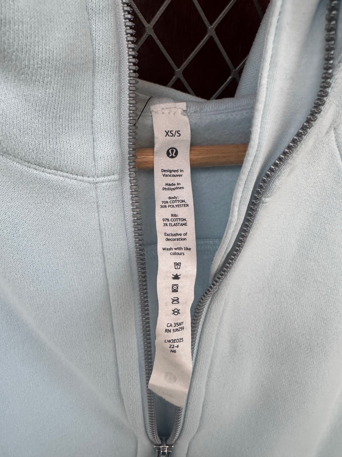 룰루레몬 스쿠바 기모 크롭 오버사이즈 후드집업 xs/s 상품이미지5