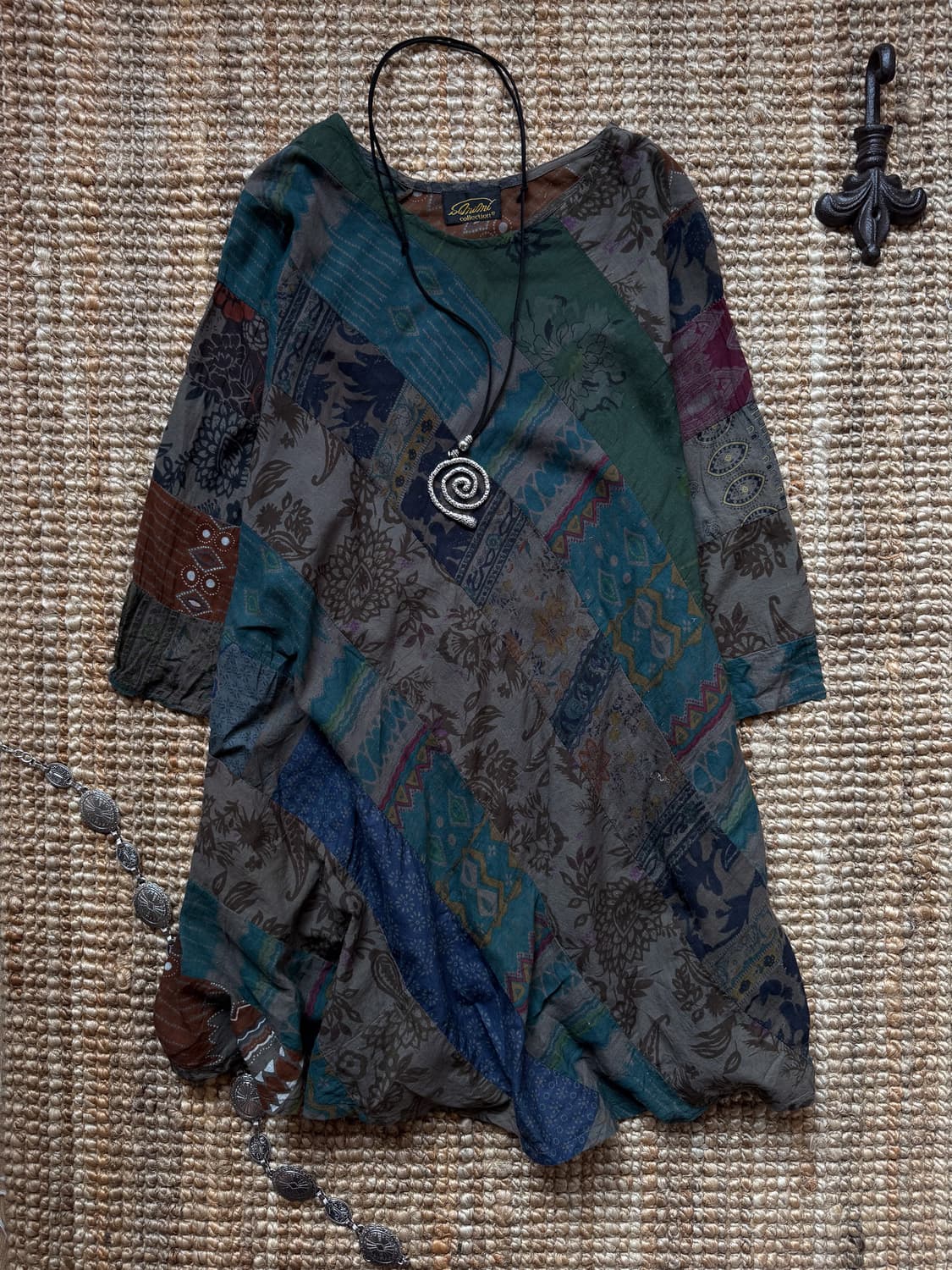 Linen Patch Long Blouse 0161 상품이미지1