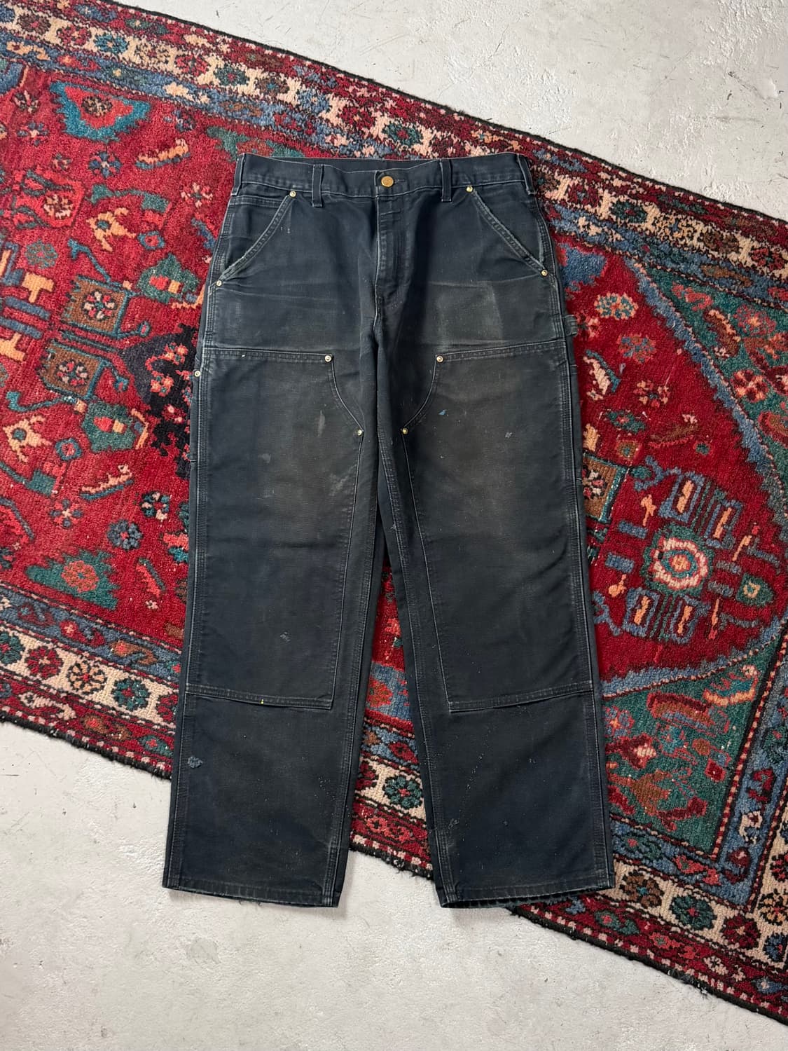 OG USA Made 칼하트 B01 더블니 블랙 칼하트 썩블니 카펜터 상품이미지1