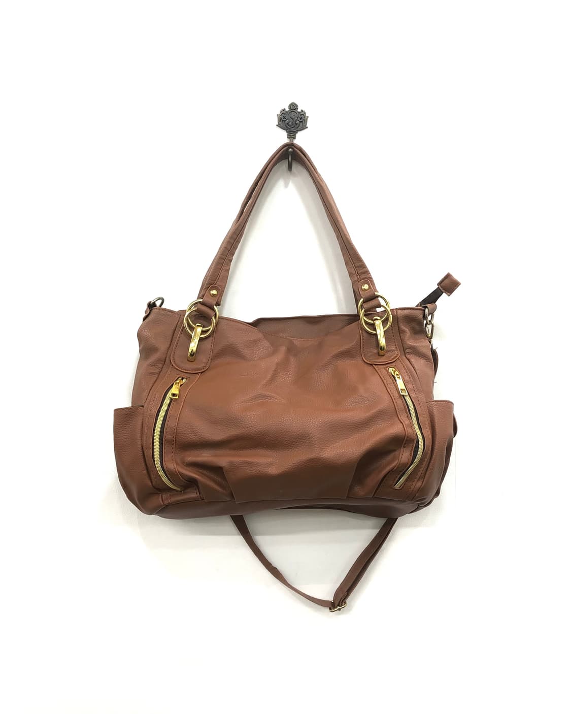 brick brown two way big shoulder bag 상품이미지3