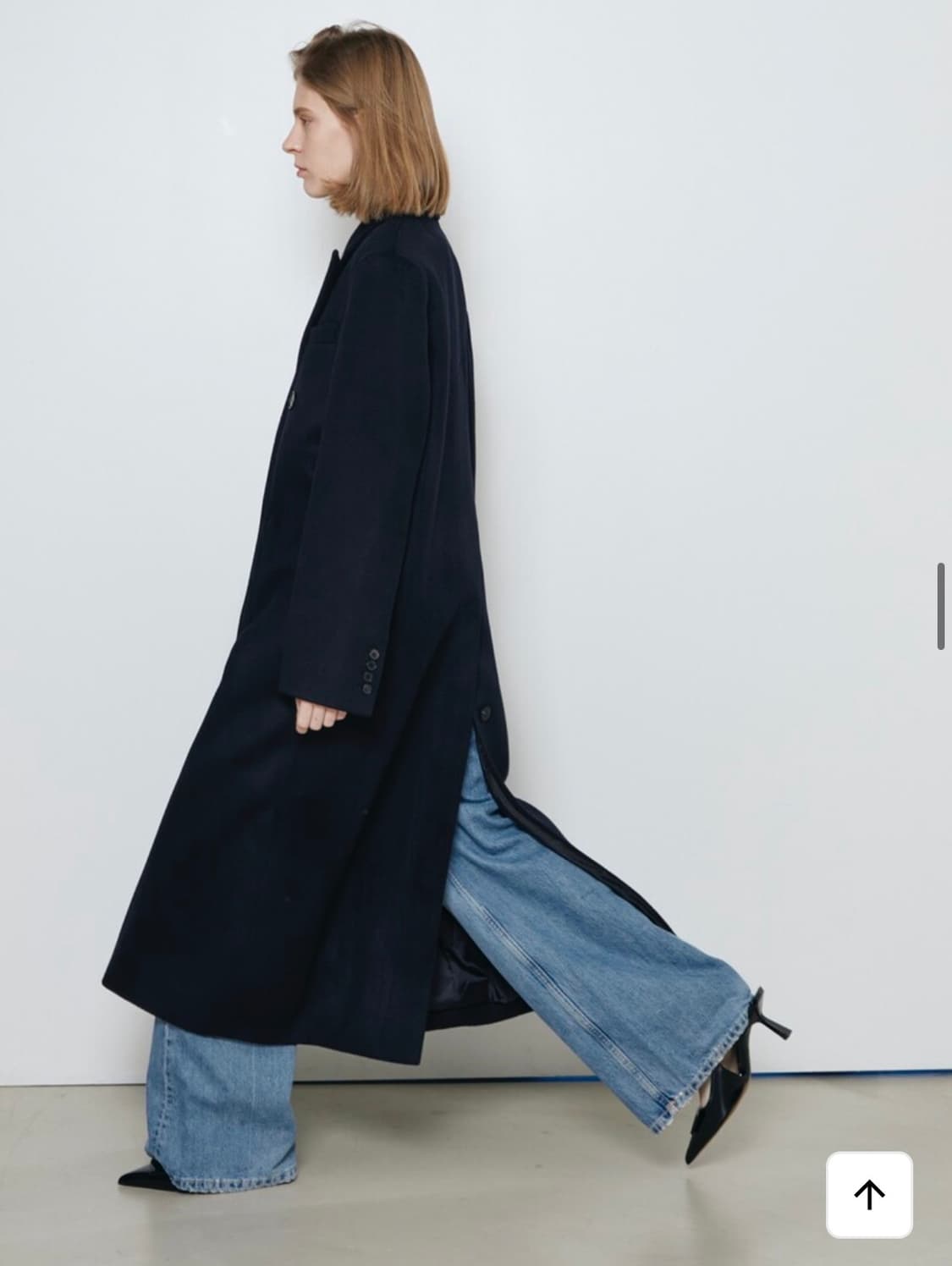 리파인드902  Cashmere 2-way 더블코트 네이비m 상품이미지4