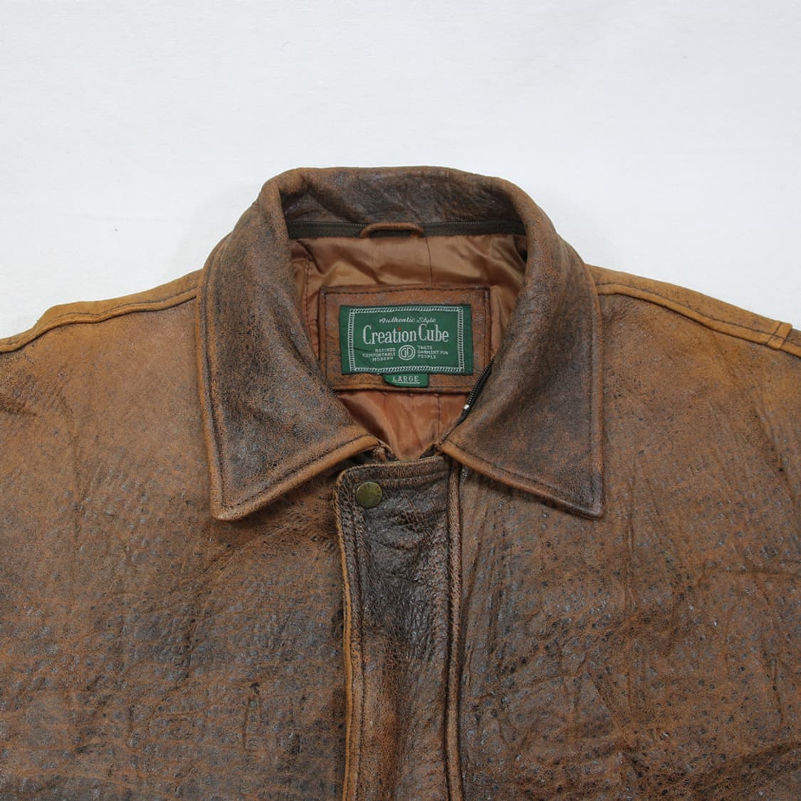 (착용컷) Creation Cube 가죽 자켓 (남성용 103) 상품이미지6