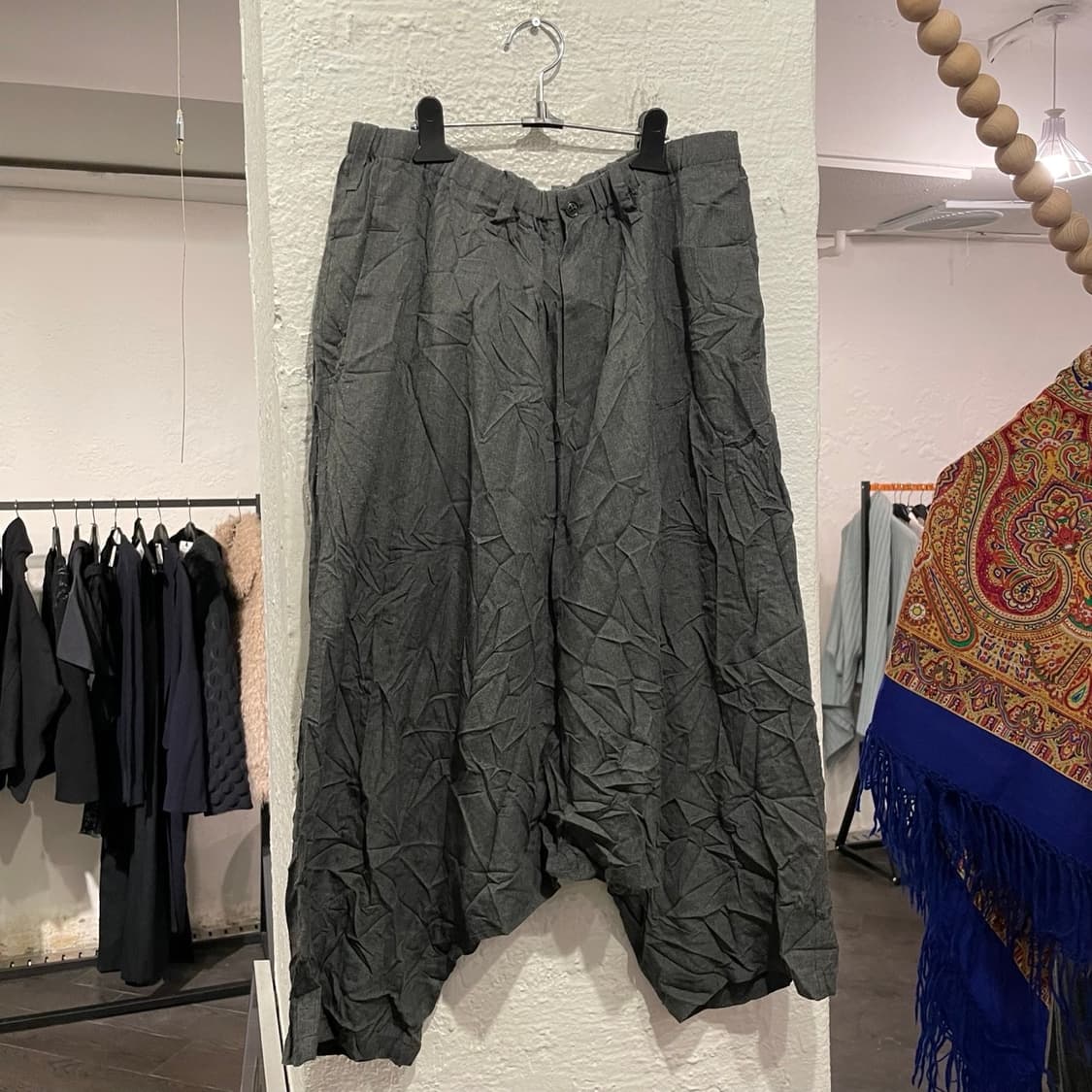 요지야마모토 뿌르옴므 주름가공 사루엘 팬츠 상품이미지1